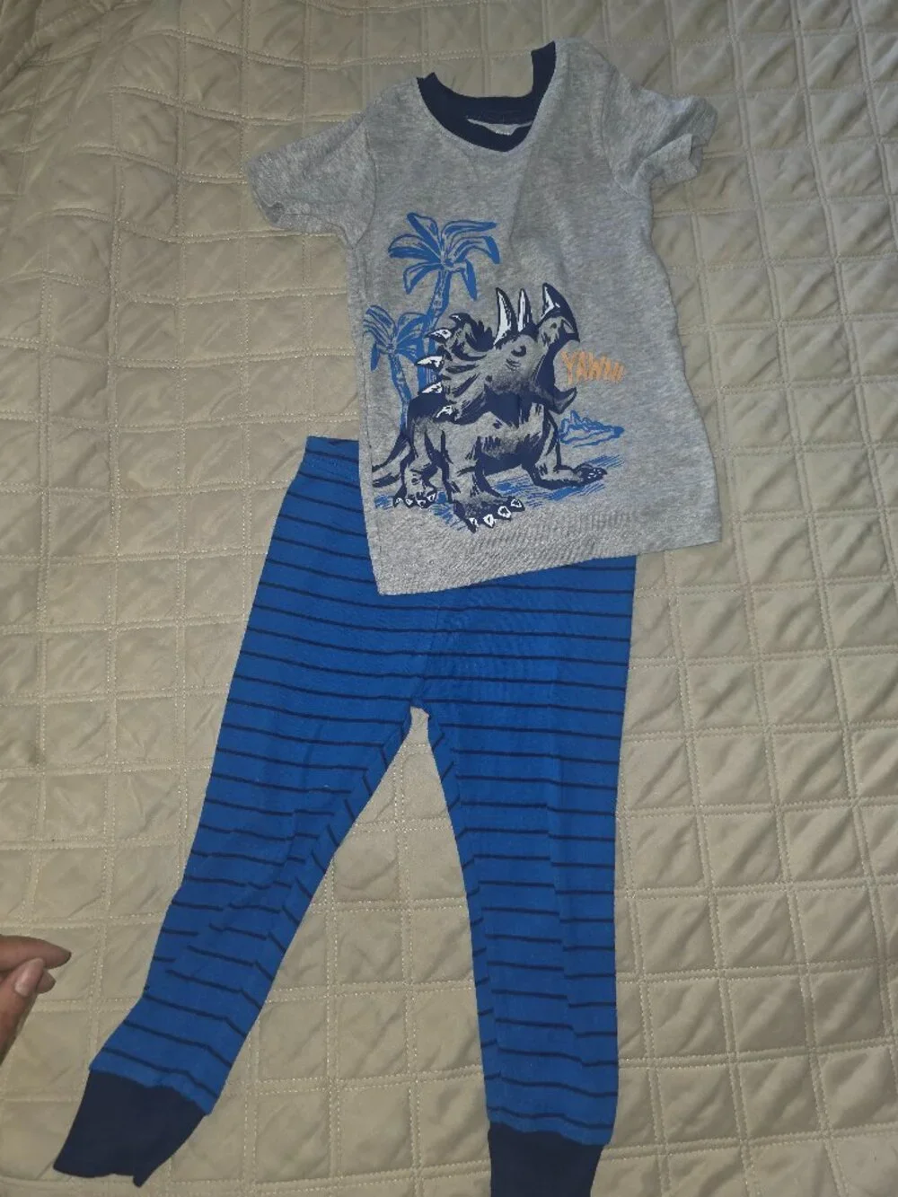 Carter's Bedtime Dinosaur Pajama Set 24M | 2-Piece Blue & Gray Sleepwear